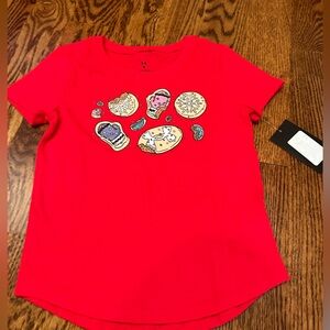 BNWT girls Under Armour Christmas/Holiday tee shirt.